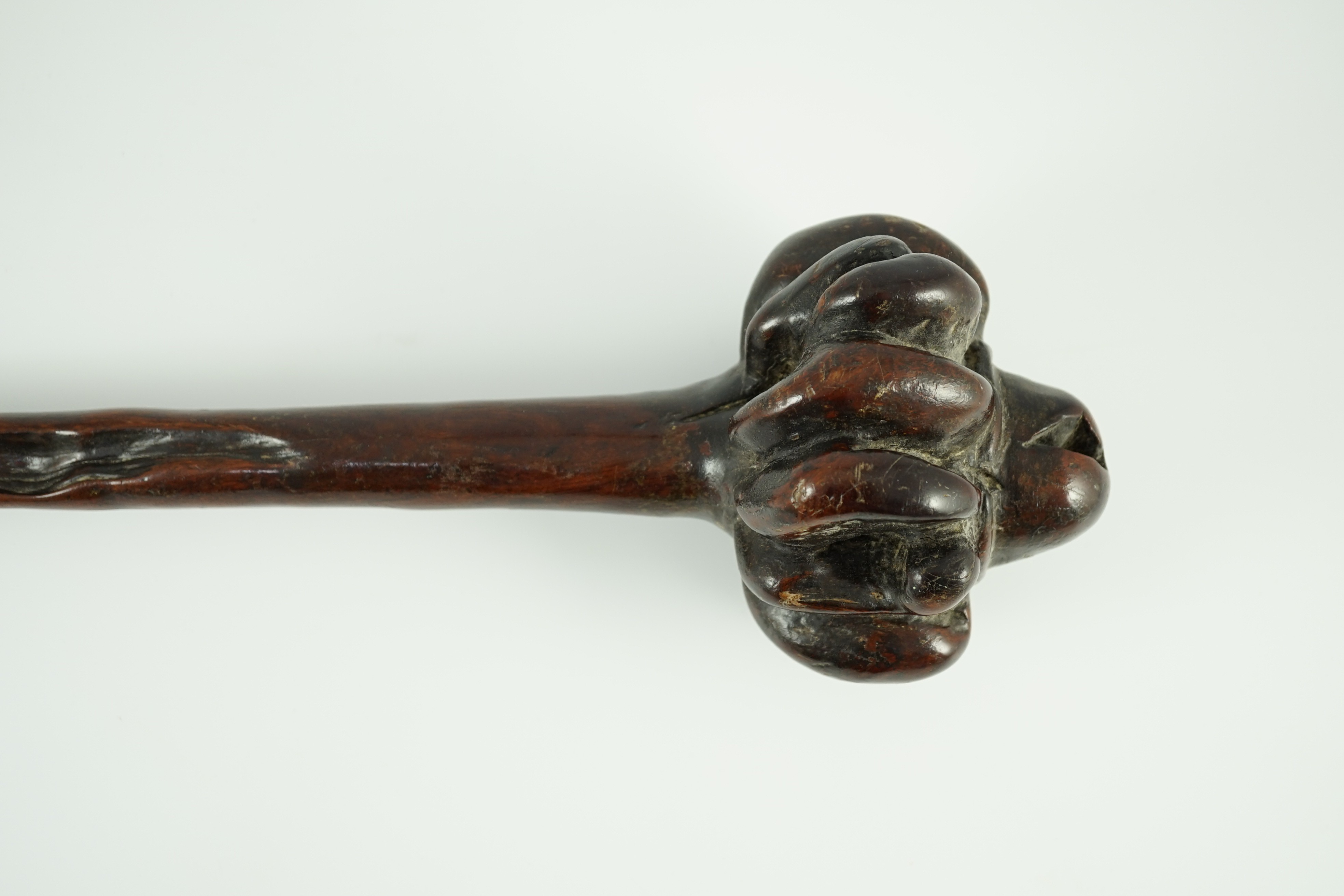 A Fijian hardwood throwing club, 40cm long